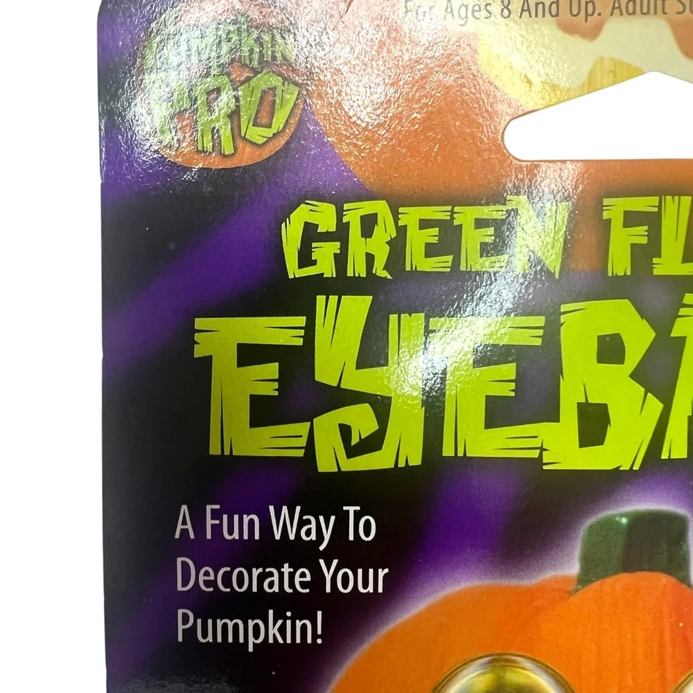NEW Pumpkin‎ Pro Green Flashing Eyeballs Halloween Pumpkin Decoration